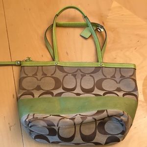 Authentic Coach signature purse